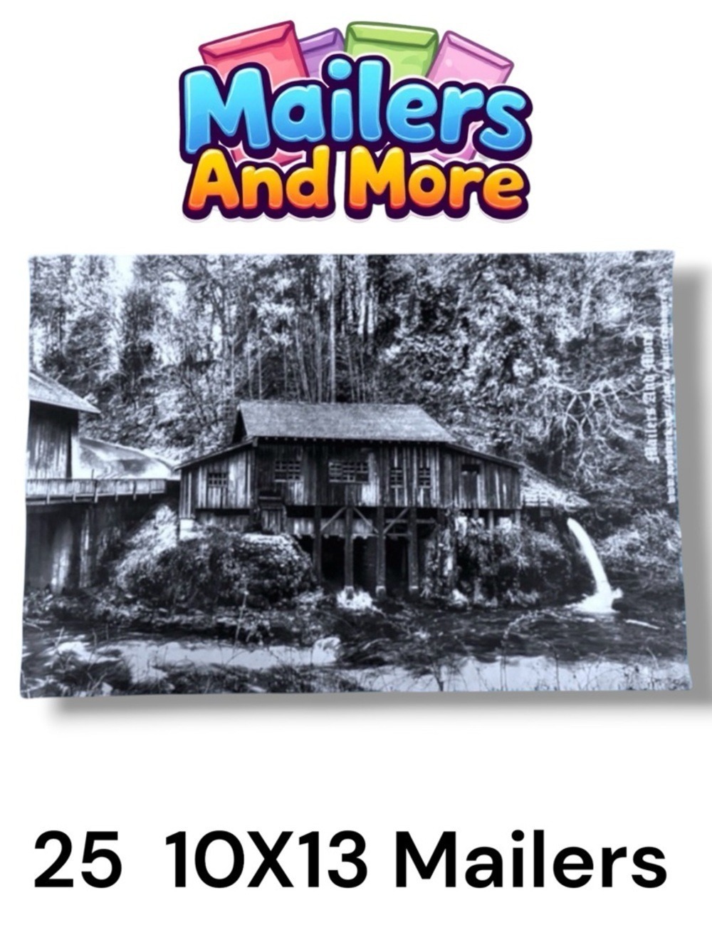 25 10X13 Poly Mailers Vintage Cedar Creek Grist Mill WA PRICE IS FIRM Fall